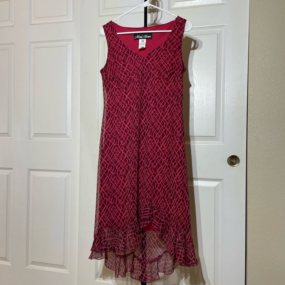 Dark Pink Meghan Matthews Midi Dress